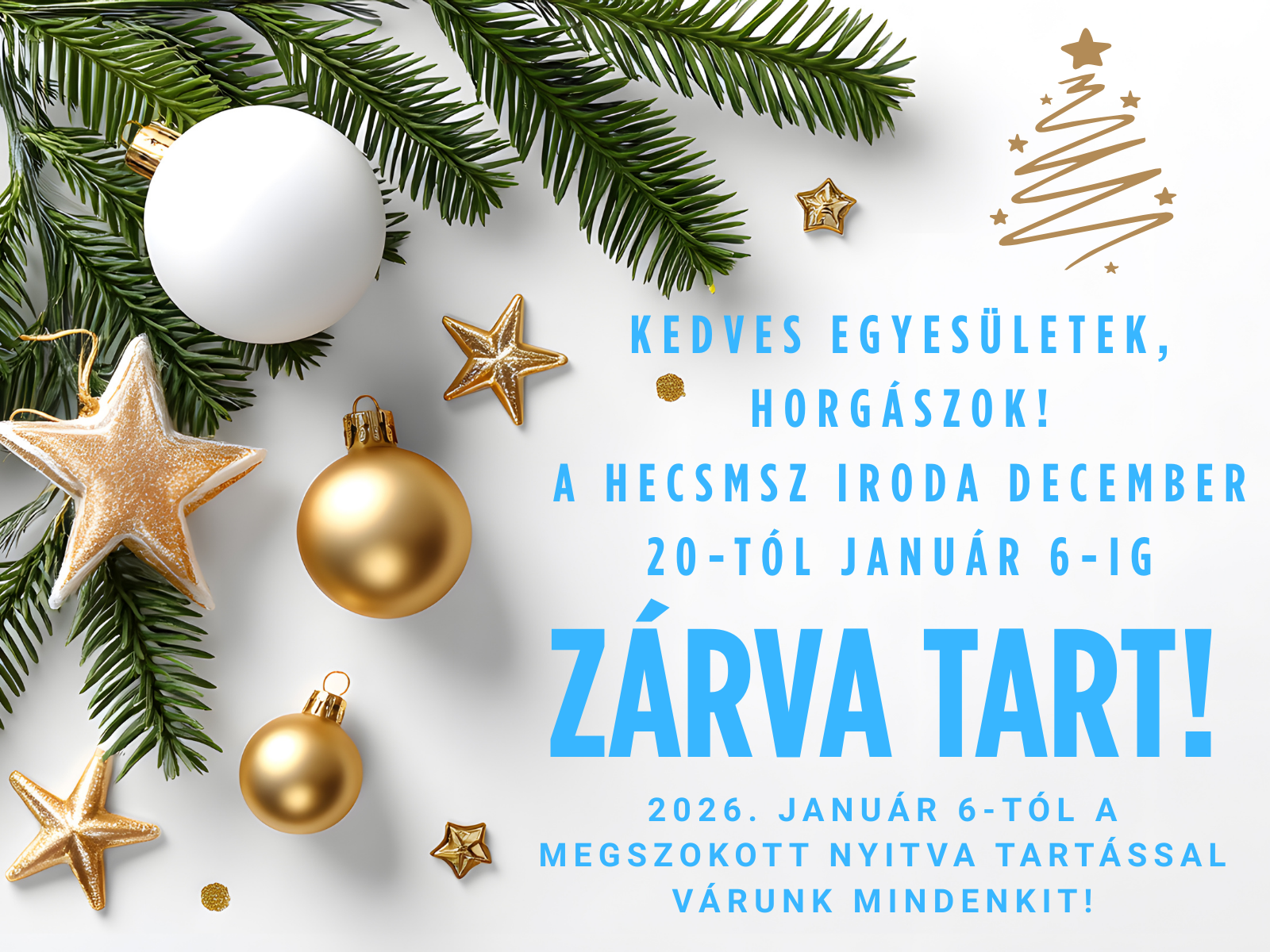 Téli szünet az irodában